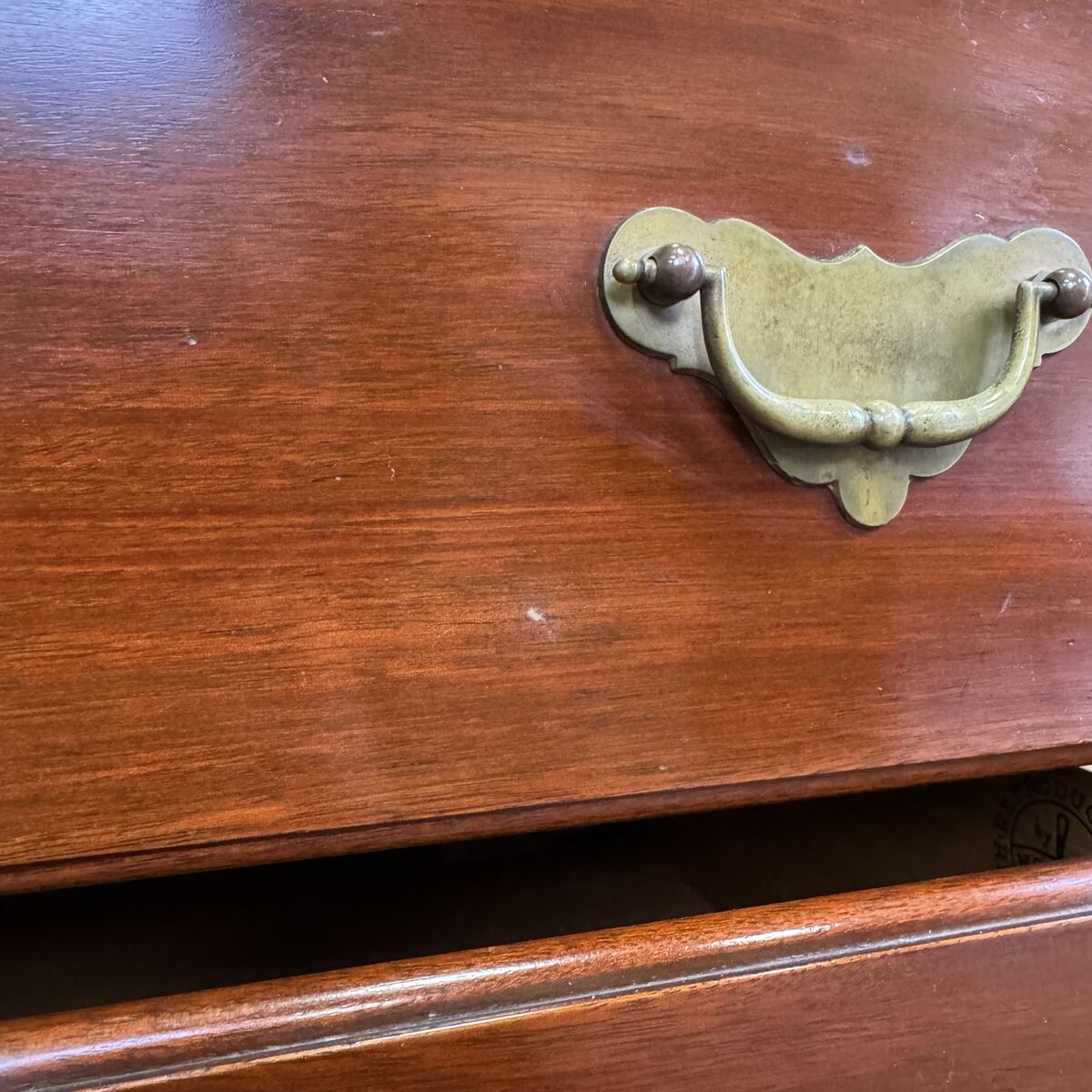 Vintage Chippendale Mahogany Colonial Chest