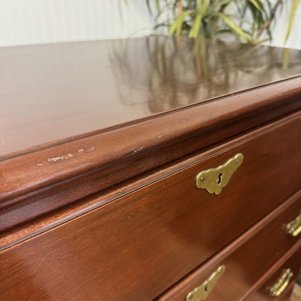 Vintage Chippendale Mahogany Colonial Chest