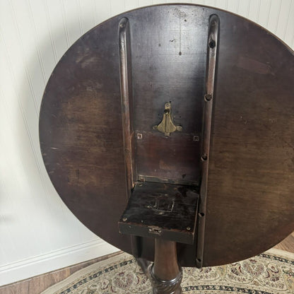 Vintage Chippendale Tilt-Top Pedestal Table