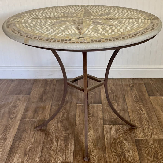 Compass Rose Mosaic Patio Bistro Table
