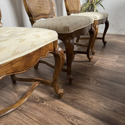 6 Double-Caned French Provincial Dining Chairs