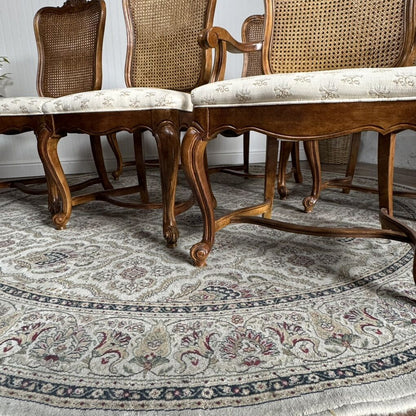 6 Double-Caned French Provincial Dining Chairs