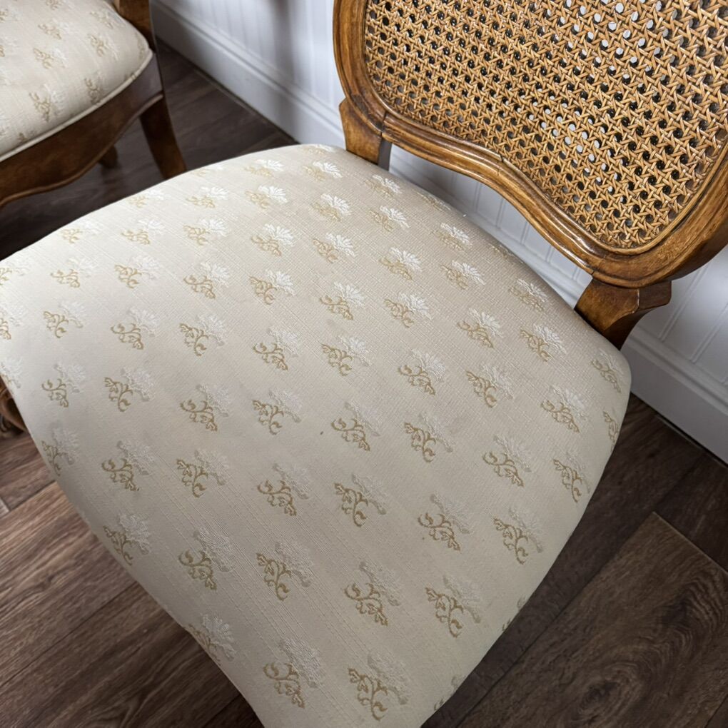 6 Double-Caned French Provincial Dining Chairs