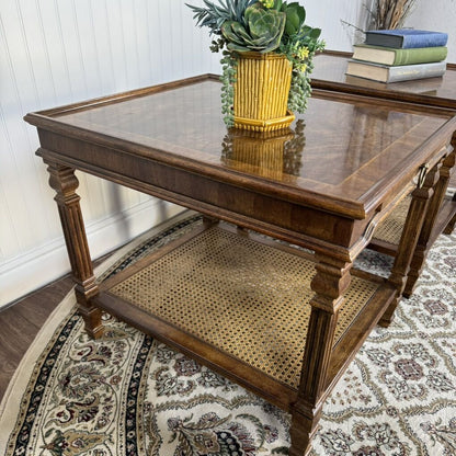 Pair Mid-Century Walnut Drexel End Tables