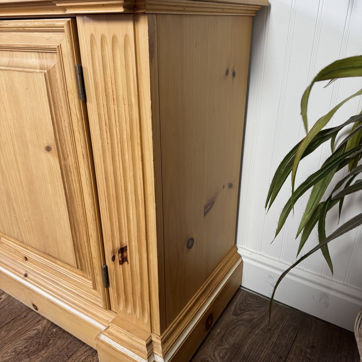Vintage European Farmhouse Pine Sideboard / Media Console