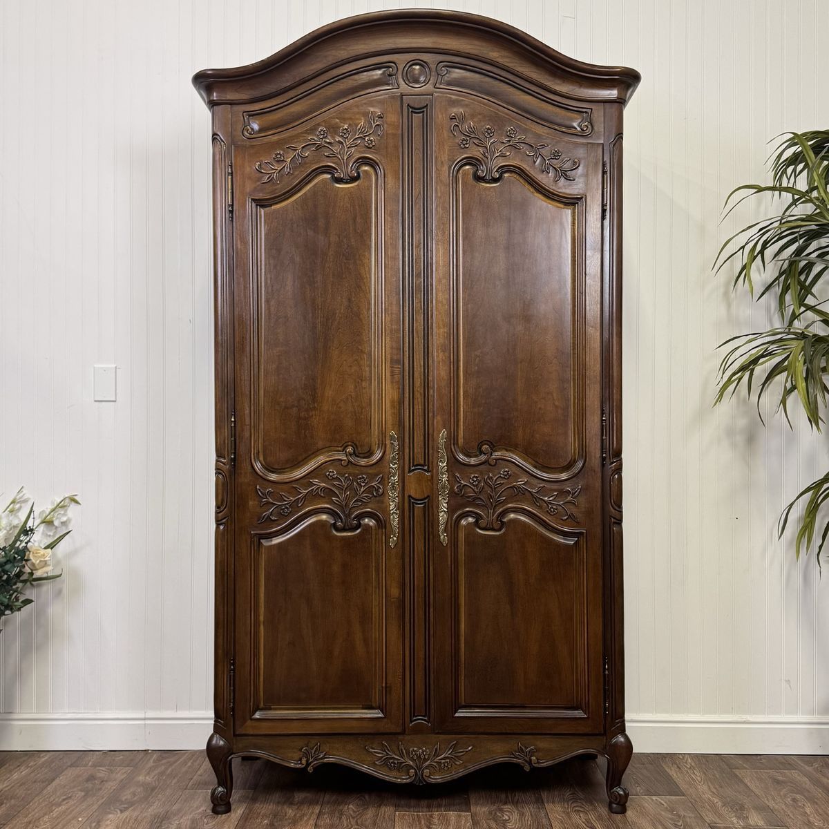 Vintage French Provincial Armoire / Linen Press – White Furniture Co.