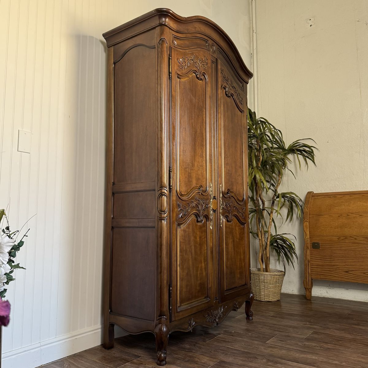 Vintage French Provincial Armoire / Linen Press – White Furniture Co.