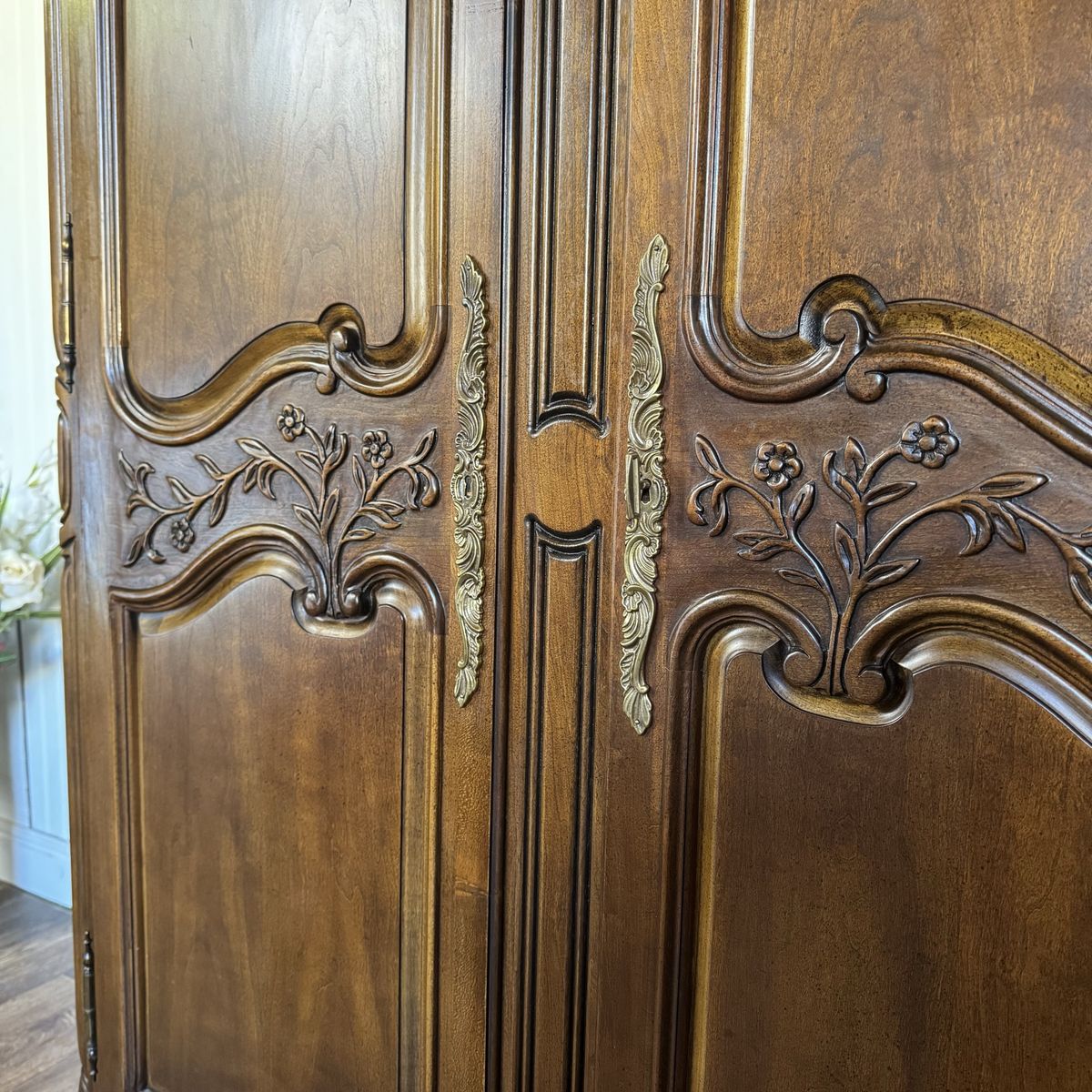 Vintage French Provincial Armoire / Linen Press – White Furniture Co.