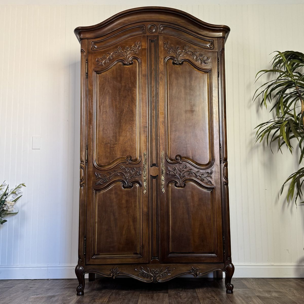 Vintage French Provincial Armoire / Linen Press – White Furniture Co.