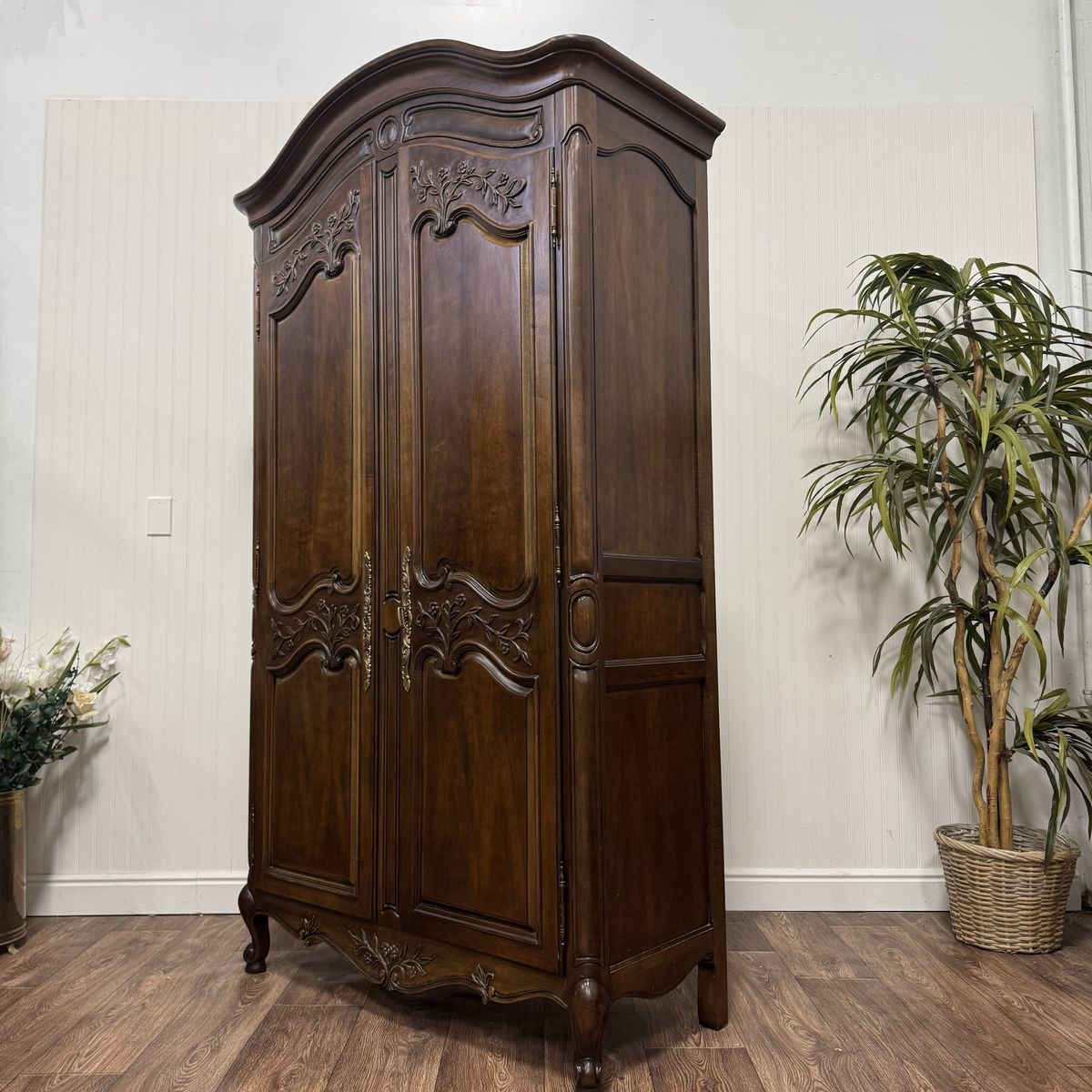 Vintage French Provincial Armoire / Linen Press – White Furniture Co.