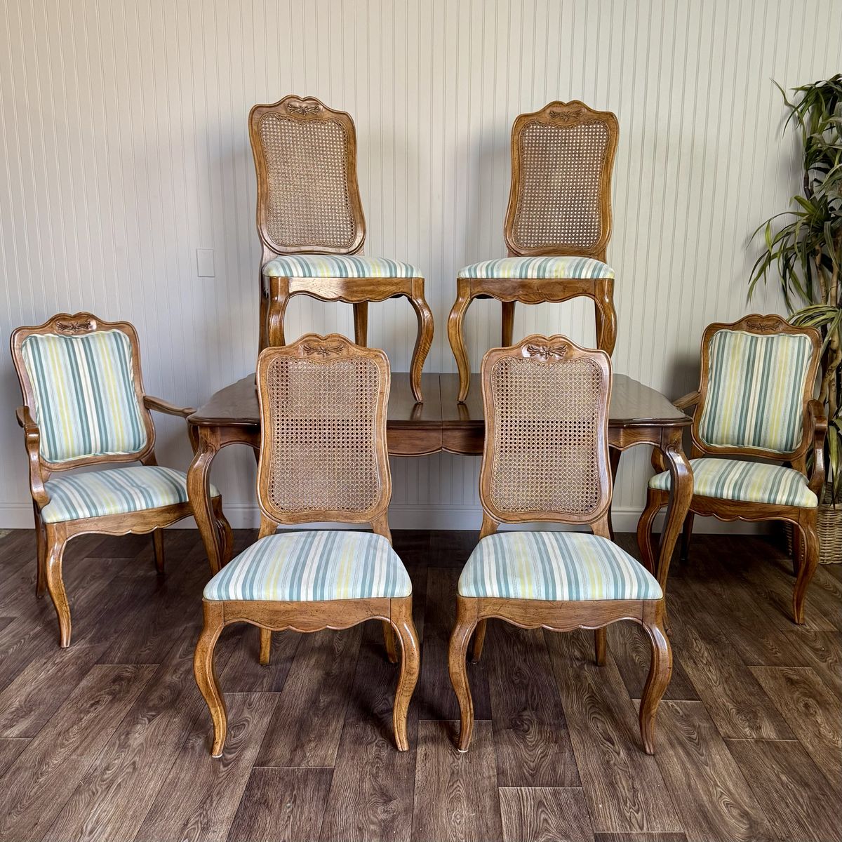 Vintage French Provincial Davis Cabinet Co. Dining Set