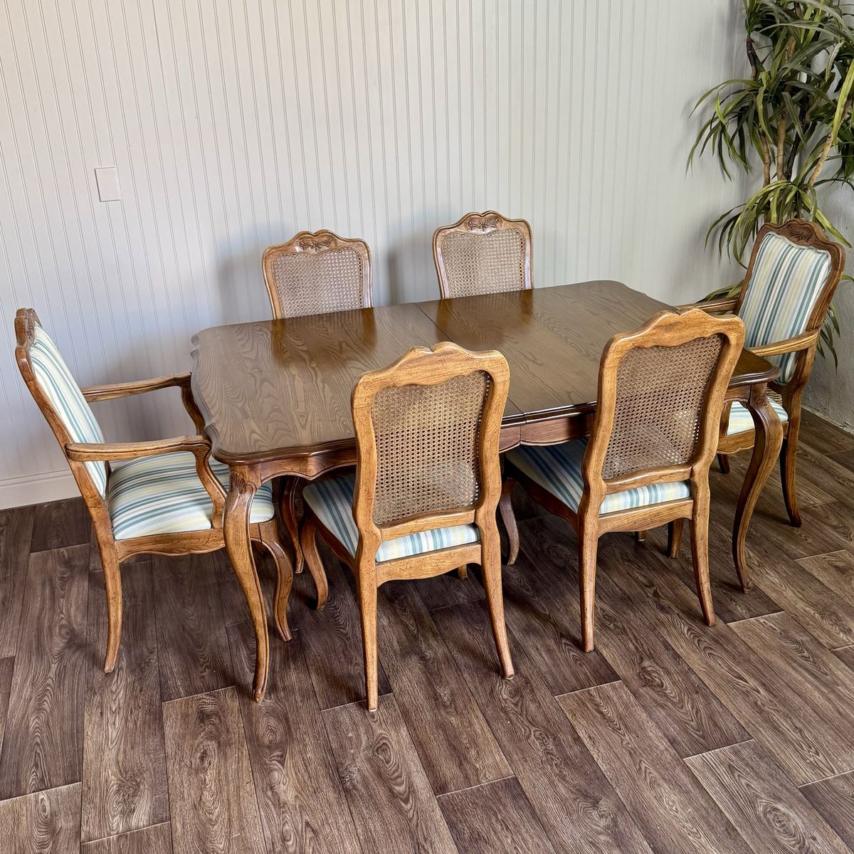 Vintage French Provincial Davis Cabinet Co. Dining Set