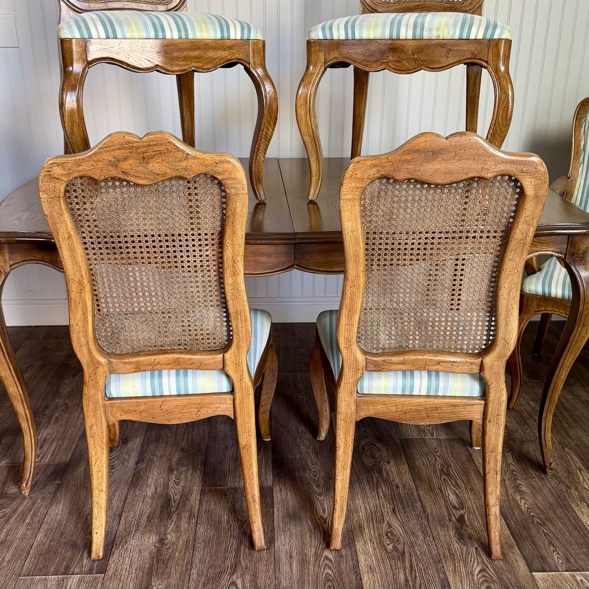 Vintage French Provincial Davis Cabinet Co. Dining Set