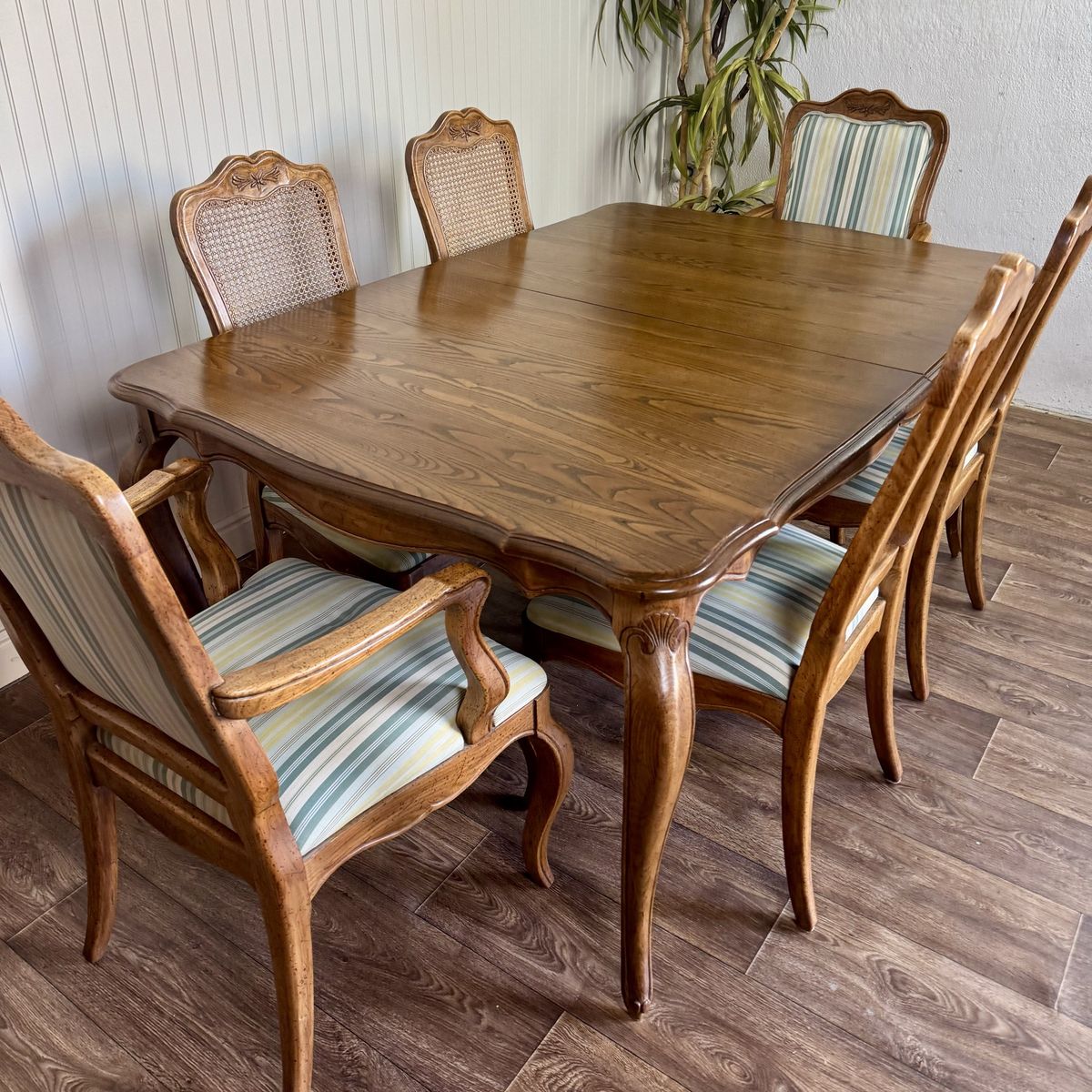 Vintage French Provincial Davis Cabinet Co. Dining Set