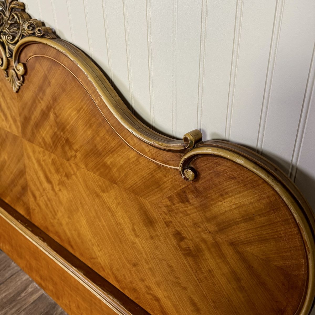 Vintage ca. 1930s French Provincial Full-Size Headboard