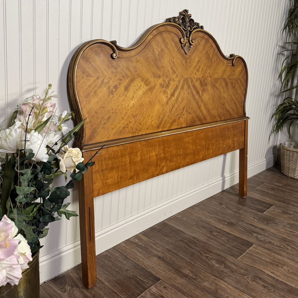 Vintage ca. 1930s French Provincial Full-Size Headboard