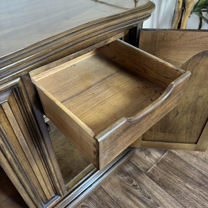 Vintage French Provincial Walnut Server / Bar Cabinet