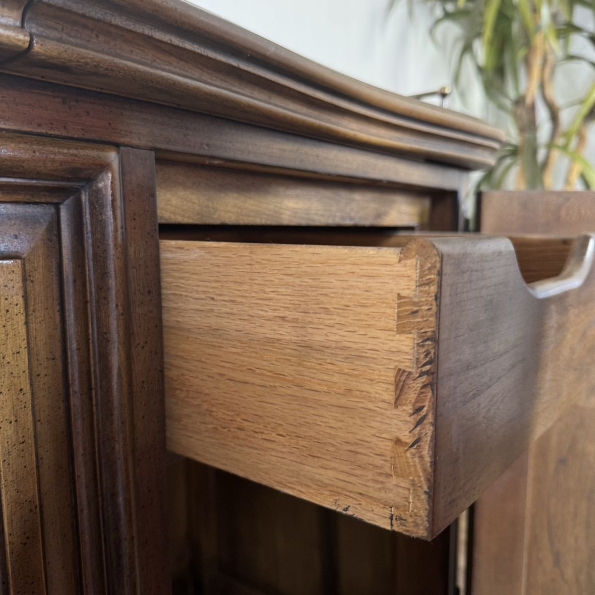 Vintage French Provincial Walnut Server / Bar Cabinet