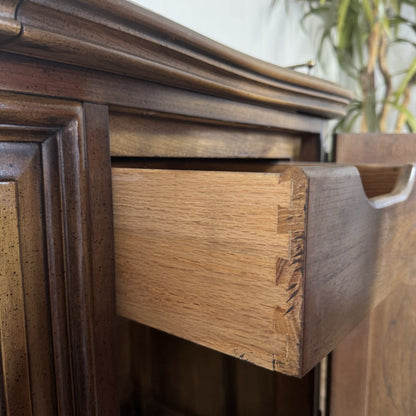 Vintage French Provincial Walnut Server / Bar Cabinet