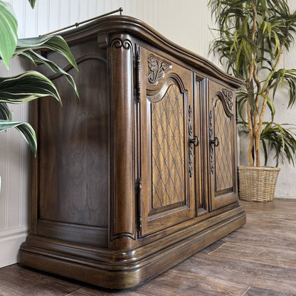 Vintage French Provincial Walnut Server / Bar Cabinet