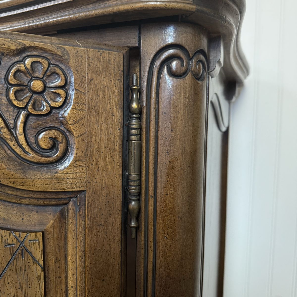 Vintage French Provincial Walnut Server / Bar Cabinet