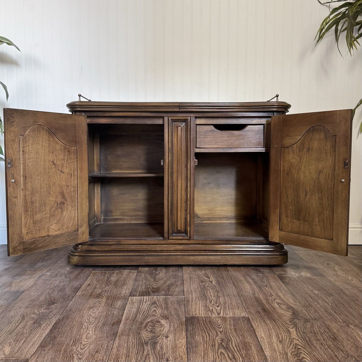 Vintage French Provincial Walnut Server / Bar Cabinet
