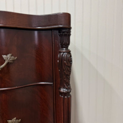 Vintage French Revival ca. 1930s Mahogany Serpentine Writing Desk / Vanity