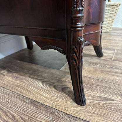 Vintage French Revival ca. 1930s Mahogany Serpentine Writing Desk / Vanity