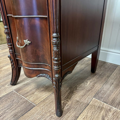 Vintage French Revival ca. 1930s Mahogany Serpentine Writing Desk / Vanity