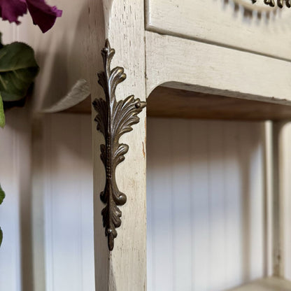 Vintage French Style Secretary Desk with Serpentine Hardware