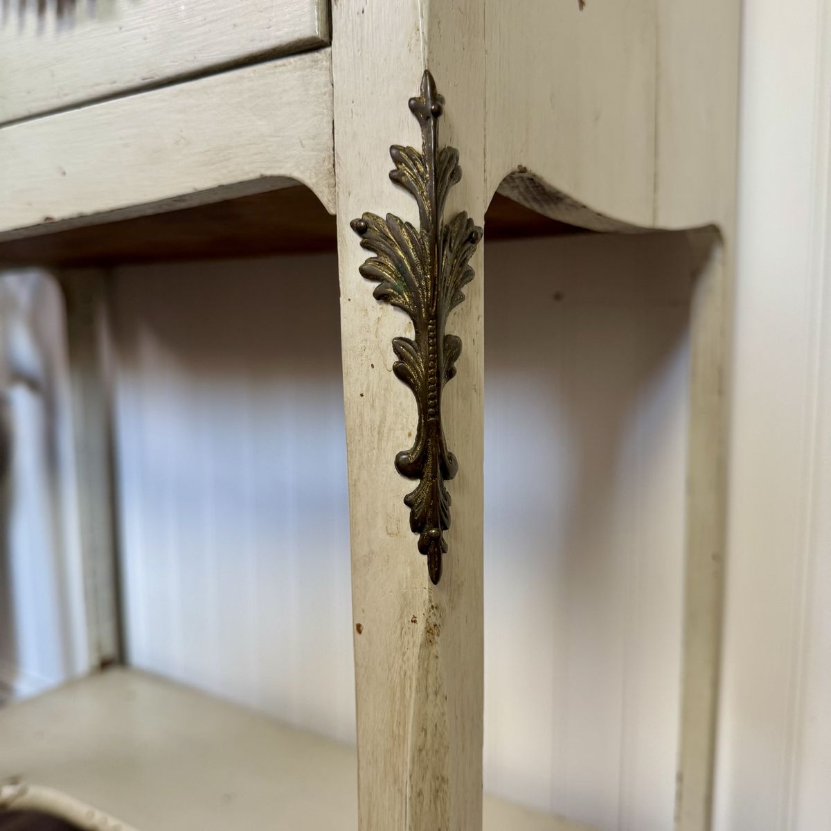 Vintage French Style Secretary Desk with Serpentine Hardware