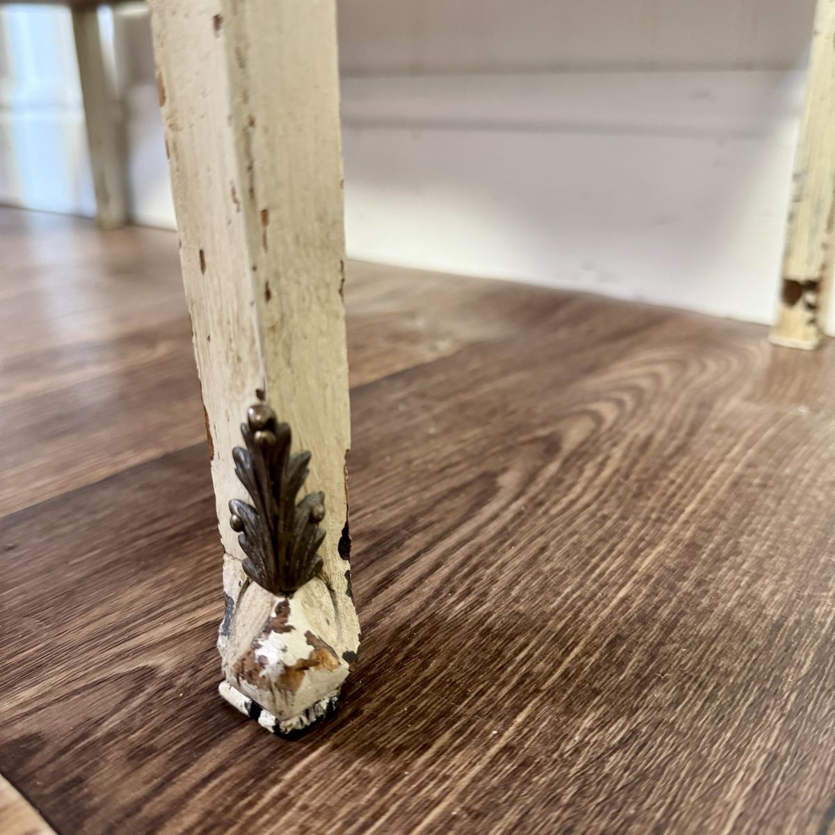 Vintage French Style Secretary Desk with Serpentine Hardware