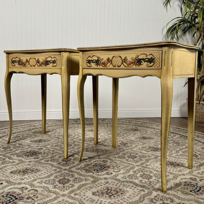 Vintage Hand-Painted Italian Style Side Tables