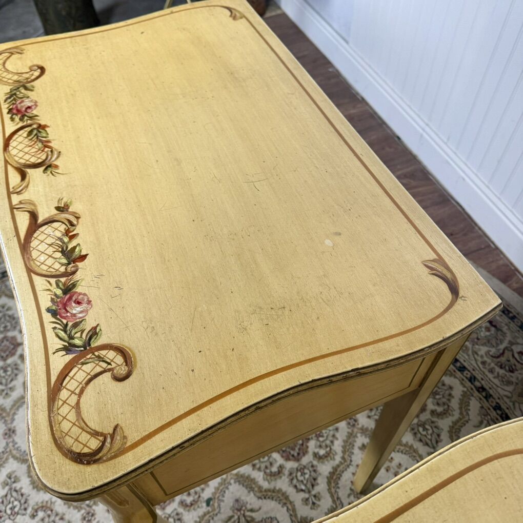 Vintage Hand-Painted Italian Style Side Tables