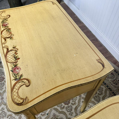 Vintage Hand-Painted Italian Style Side Tables