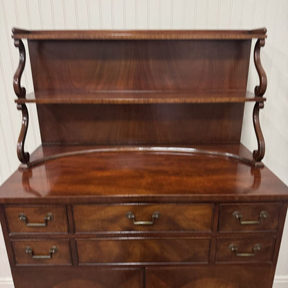Vintage Heritage Henredon Mahogany Cabinet / Buffet with Waterfall Plate Shelf