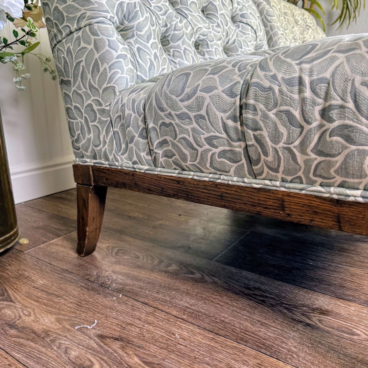 Vintage Hollywood Regency Tufted Slipper Chairs