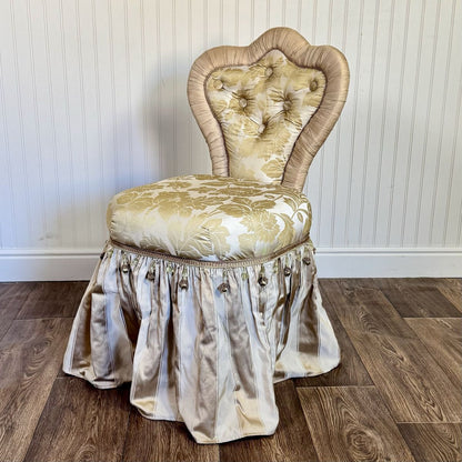 Vintage Hollywood Regency-Style Vanity Chair