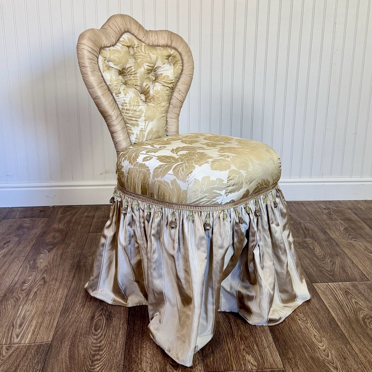 Vintage Hollywood Regency-Style Vanity Chair