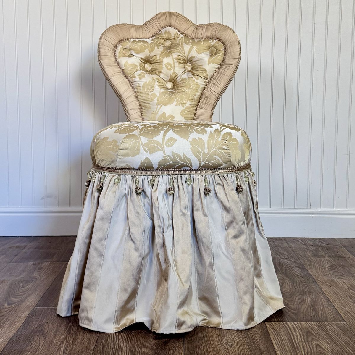 Vintage Hollywood Regency-Style Vanity Chair