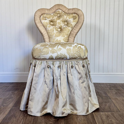 Vintage Hollywood Regency-Style Vanity Chair