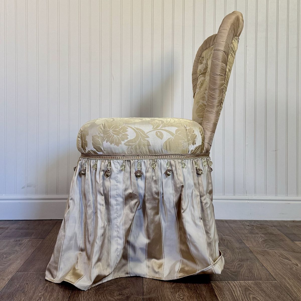 Vintage Hollywood Regency-Style Vanity Chair