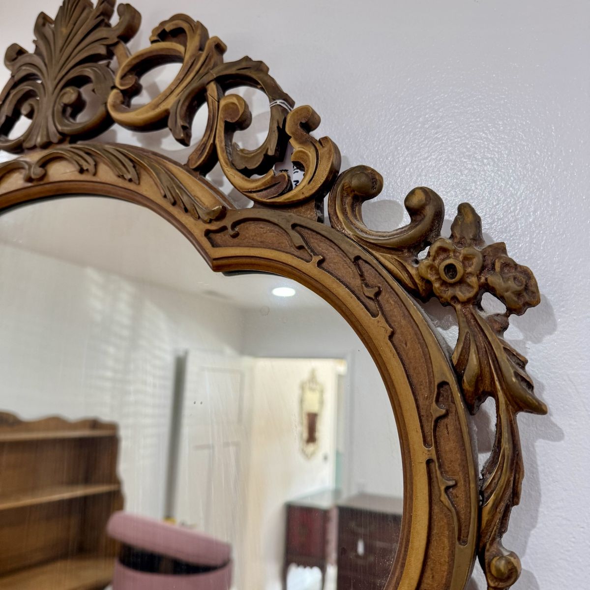 Vintage Louis XV–Style Rococo Revival Mirror