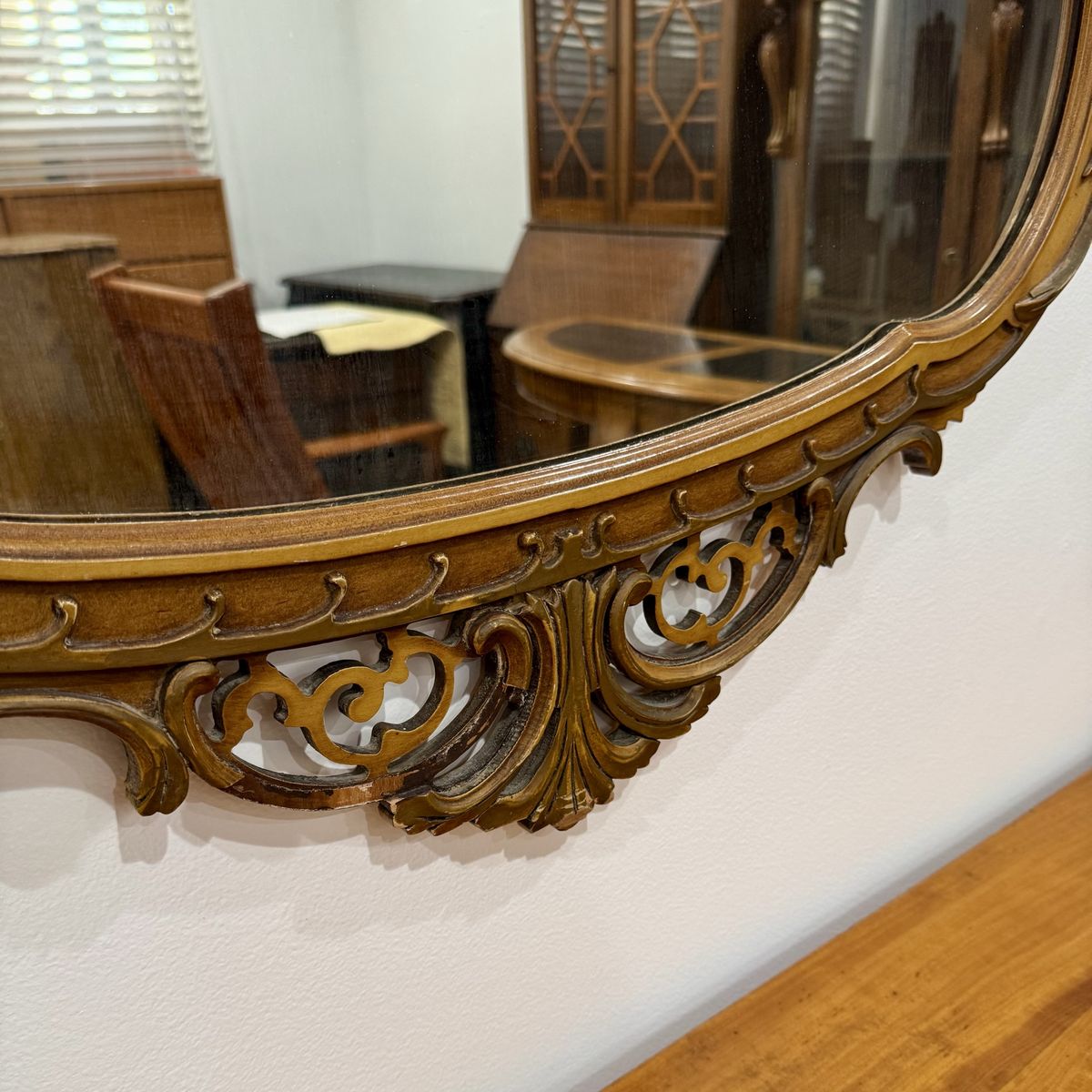 Vintage Louis XV–Style Rococo Revival Mirror