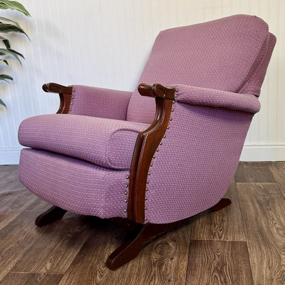 Vintage Mahogany Gooseneck Rocker Glider