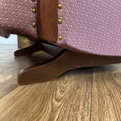 Vintage Mahogany Gooseneck Rocker Glider