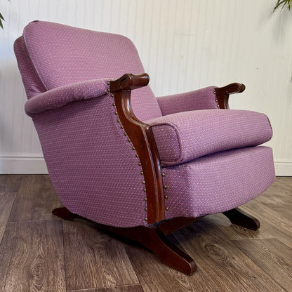Vintage Mahogany Gooseneck Rocker Glider
