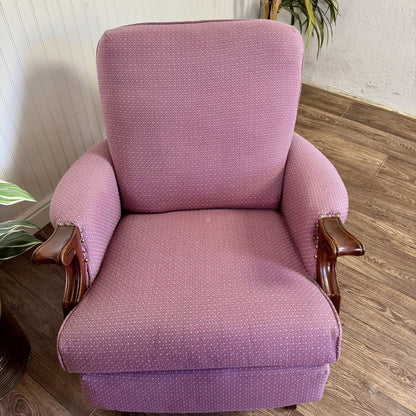 Vintage Mahogany Gooseneck Rocker Glider