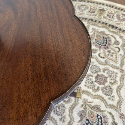 Vintage Mahogany 2-Tier Pedestal Side Table