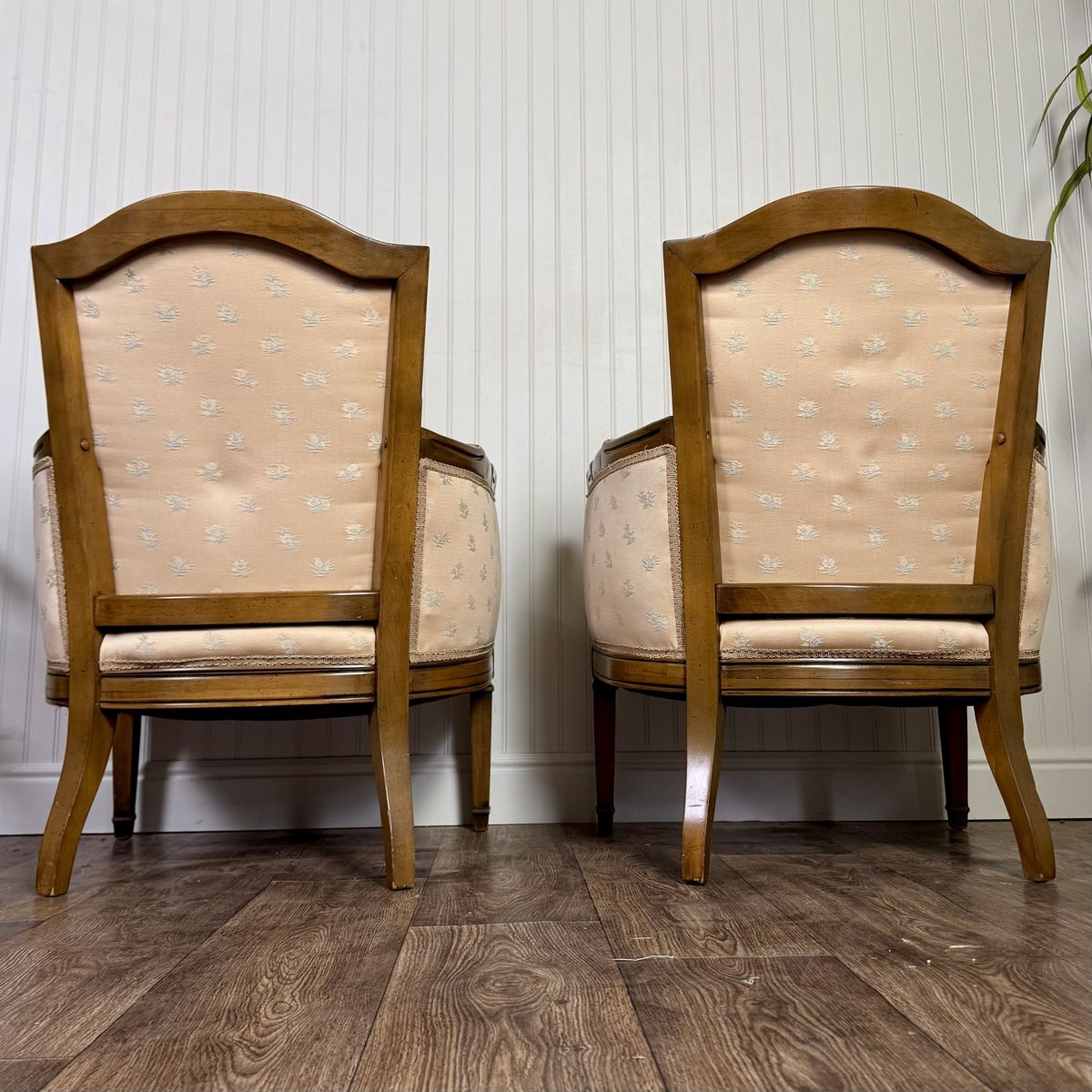 Vintage Mid-Century Directoire-Style Bergère Armchairs